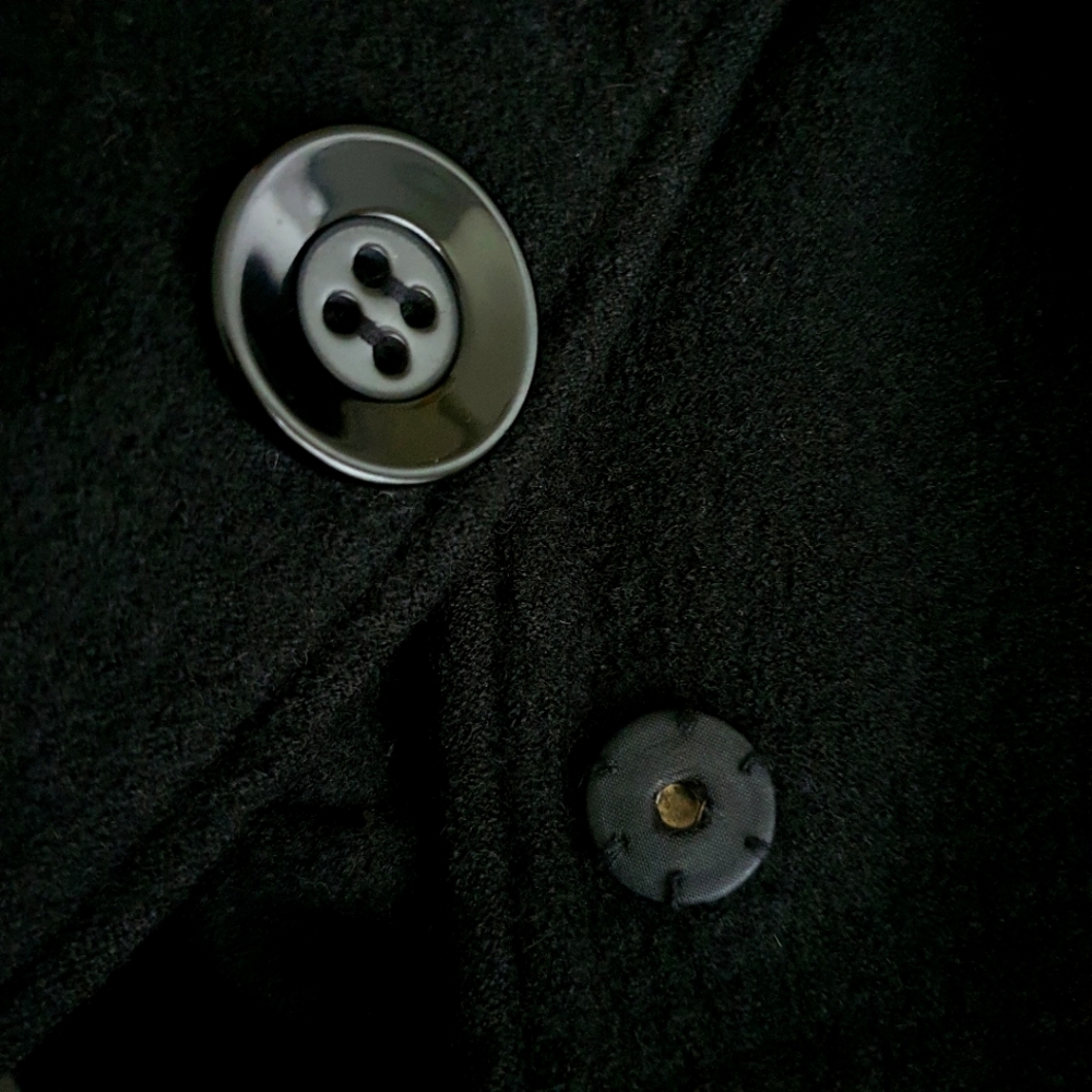 David Lawrence Merino Wool Women's Black Coat with Pockets Size 14 - Picture 4 of 6